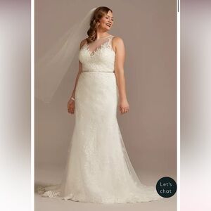 Elegant Lace Wedding Dress Oleg Cassini Size 14